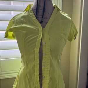 Yellow Button-Up Women's Top